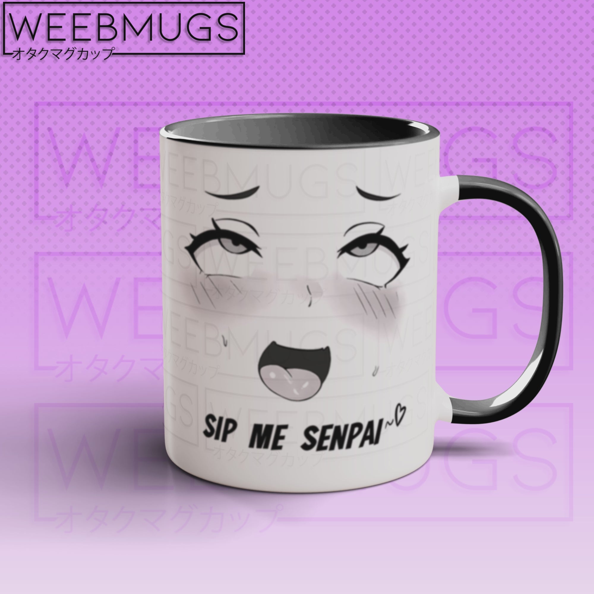 Sip Me/Fill Me Up Senpai Ahegao Coffee Mug